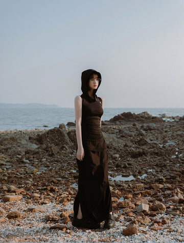 Hooded High Neck Sleeveless